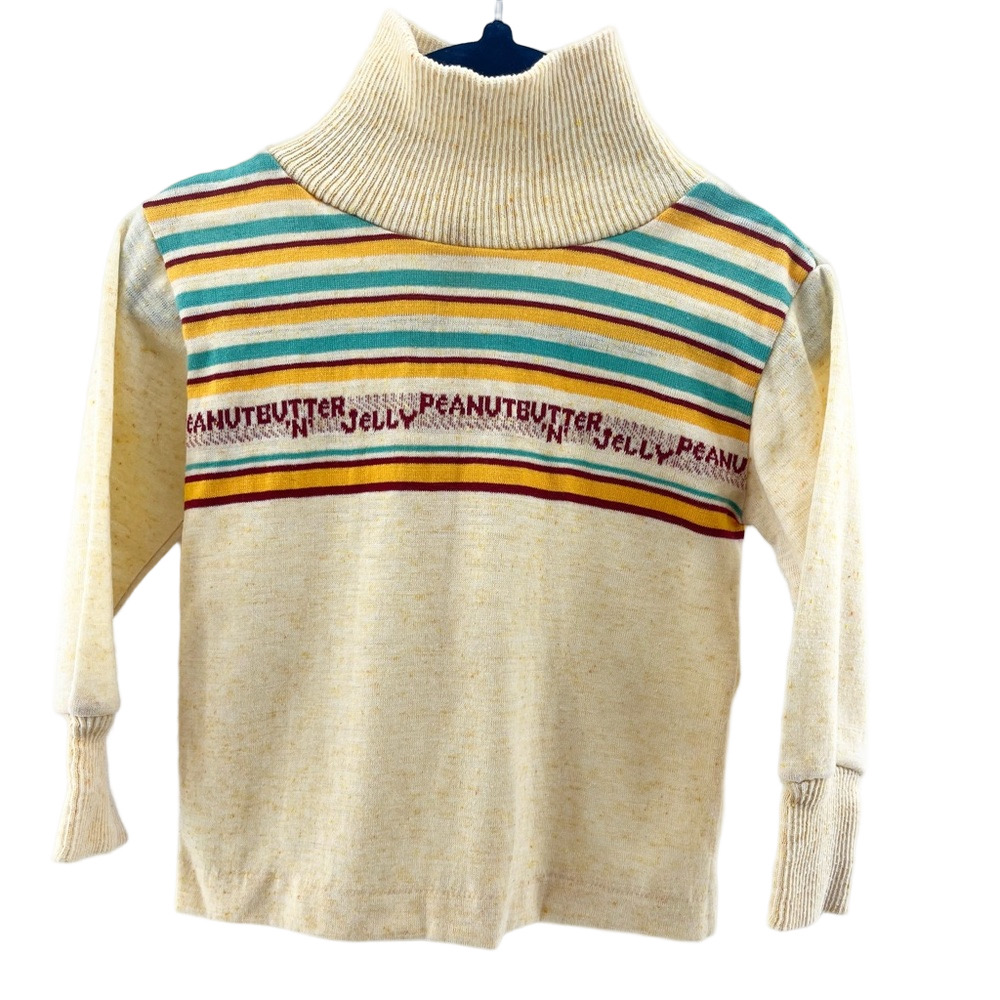 Vintage Health-Tex 2T Retro Peanut Butter & Jelly Turtle Neck